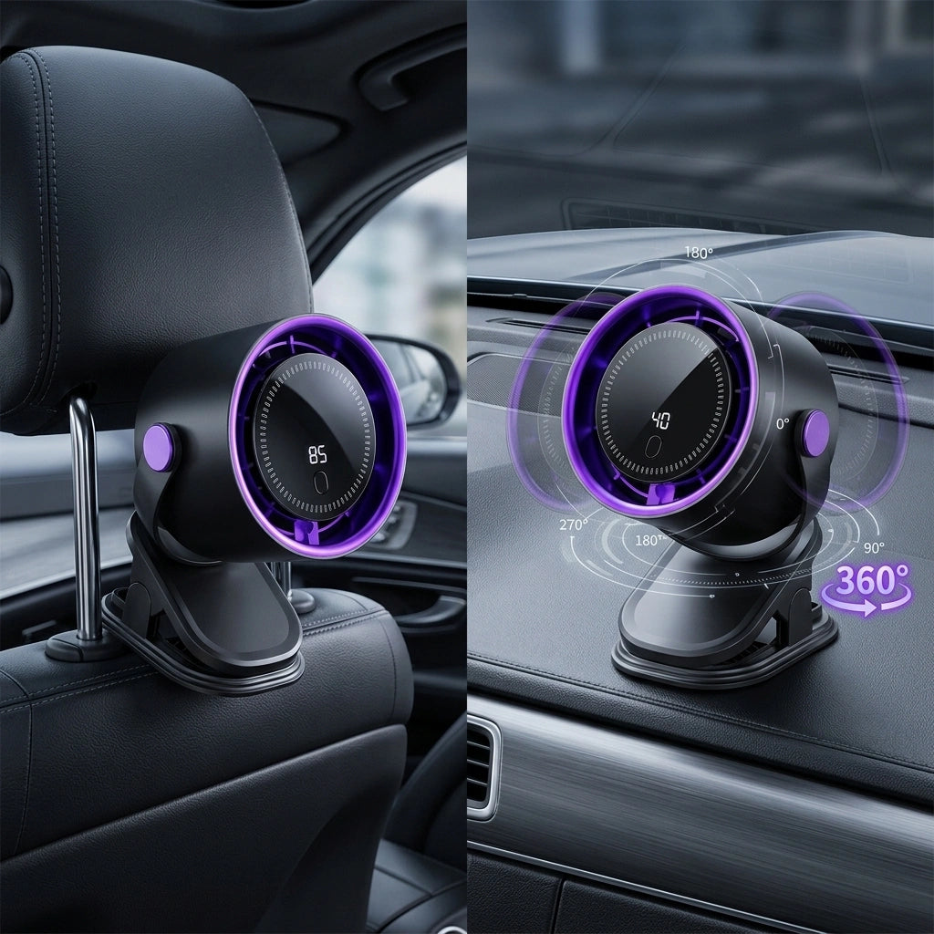 ZenBreeze™ | 3WAYポータブルファン｜卓上・車内・壁掛け対応